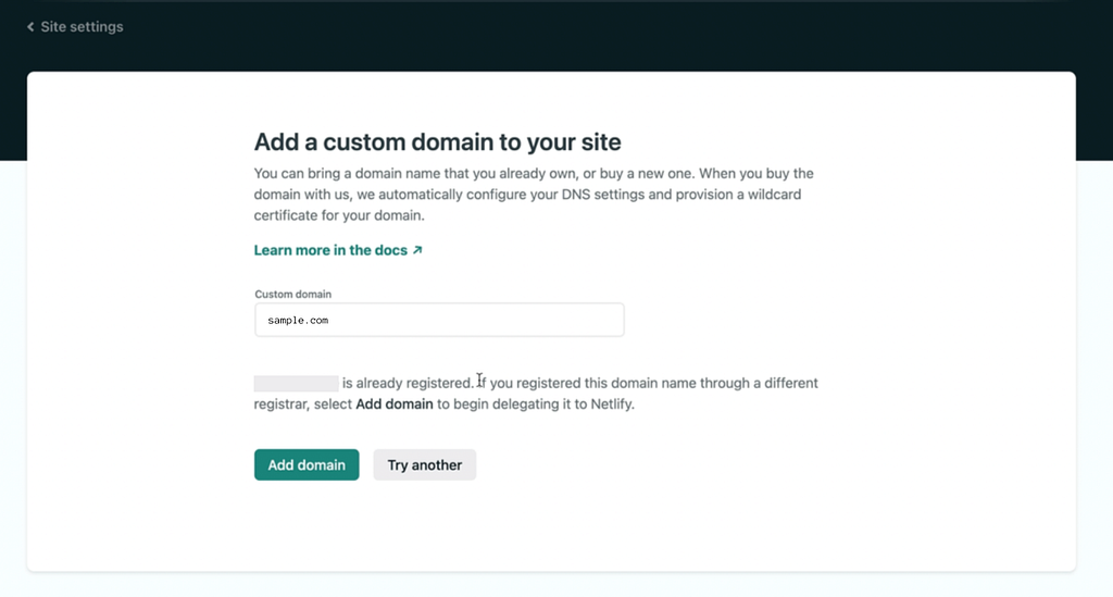 Verify domain