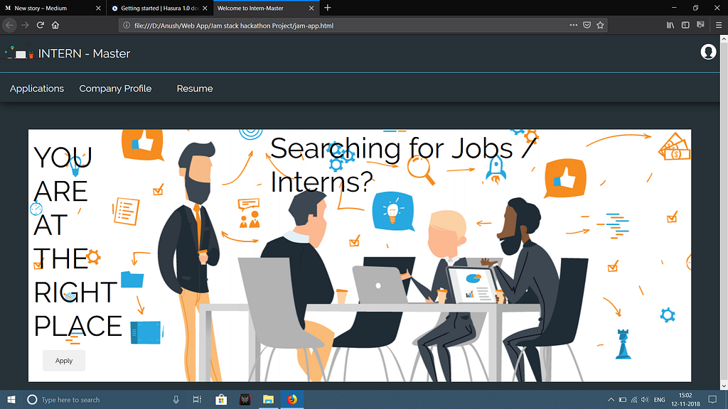 Start page of my website