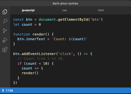 Dark-plus-syntax